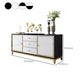 Glam Sideboard Buffet 3 cassetti e 2 mobili porte Sideboard specchio