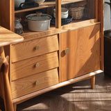 Modern Sideboard Buffet Cabinets Glass Doors Buffet Sideboard 16" W X 39" H Clearhalo 'buffet_sideboard' 'Buffets & Sideboards' 'furn' 'furn_buffet_sideboard' 'Furniture' 'Kitchen & Dining Furniture' 6347751