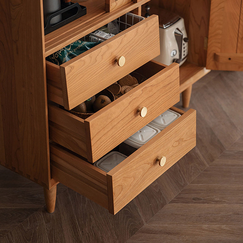 Modern Sideboard Buffet Cabinets Glass Doors Buffet Sideboard 16" W X 39" H Clearhalo 'buffet_sideboard' 'Buffets & Sideboards' 'furn' 'furn_buffet_sideboard' 'Furniture' 'Kitchen & Dining Furniture' 6347752