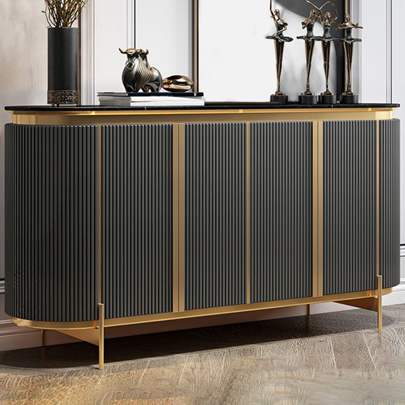 Sideboard di marmo in finta fusione a buffet in stile contemporaneo con armadi