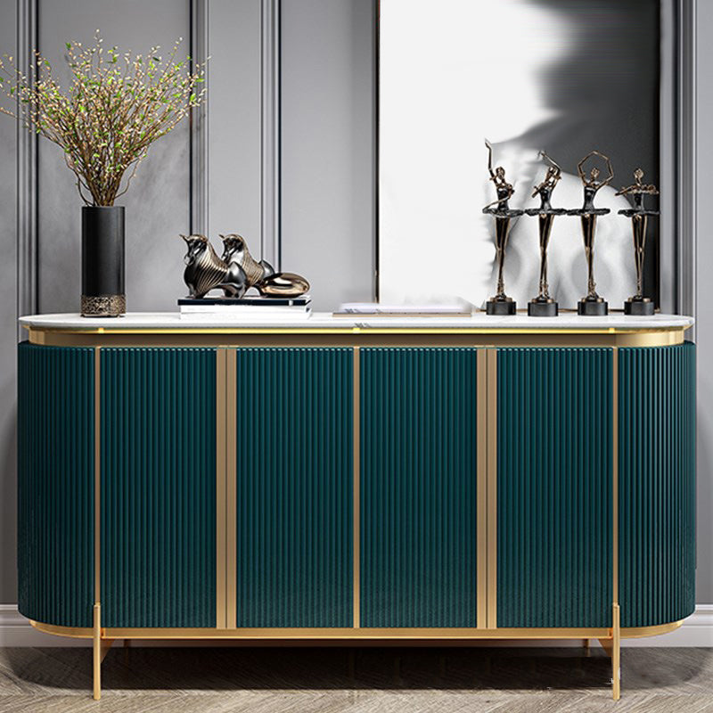 Sideboard di marmo in finta fusione a buffet in stile contemporaneo con armadi