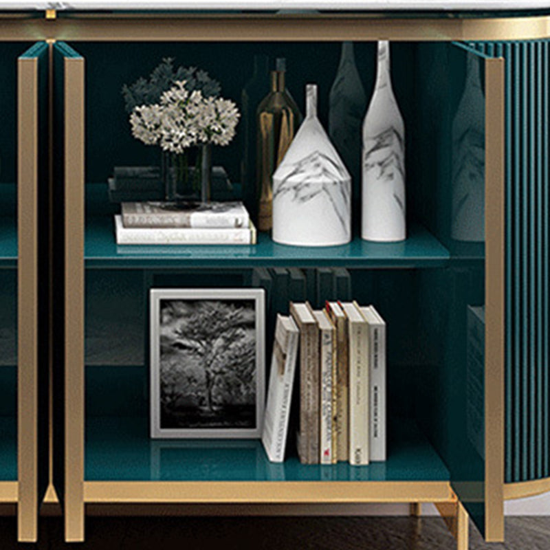 Sideboard di marmo in finta fusione a buffet in stile contemporaneo con armadi