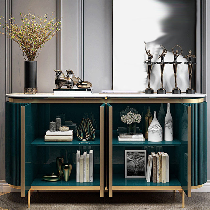 Sideboard di marmo in finta fusione a buffet in stile contemporaneo con armadi