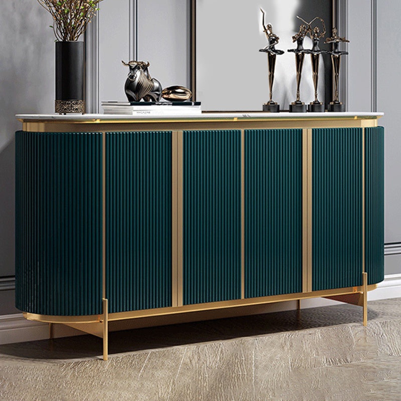 Sideboard di marmo in finta fusione a buffet in stile contemporaneo con armadi