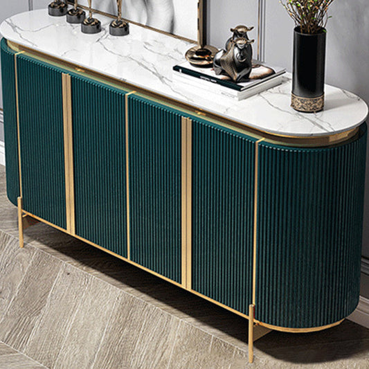Sideboard di marmo in finta fusione a buffet in stile contemporaneo con armadi