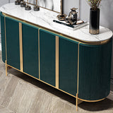 Sideboard di marmo in finta fusione a buffet in stile contemporaneo con armadi