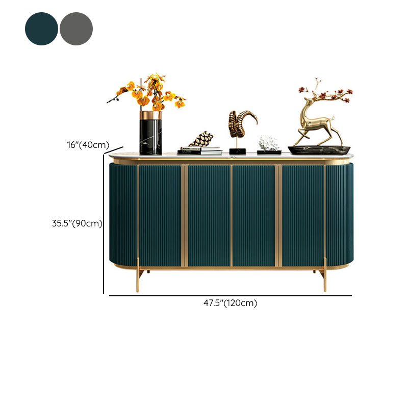Sideboard di marmo in finta fusione a buffet in stile contemporaneo con armadi