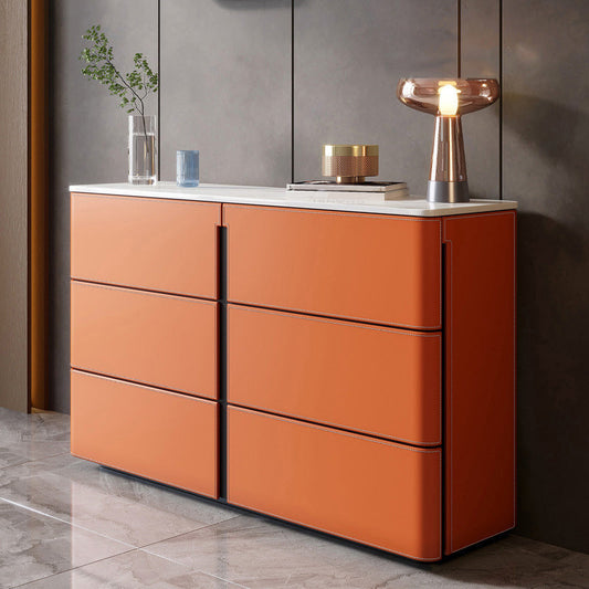 Sideboard in pietra a buffet da pranzo in stile contemporaneo con cassetti