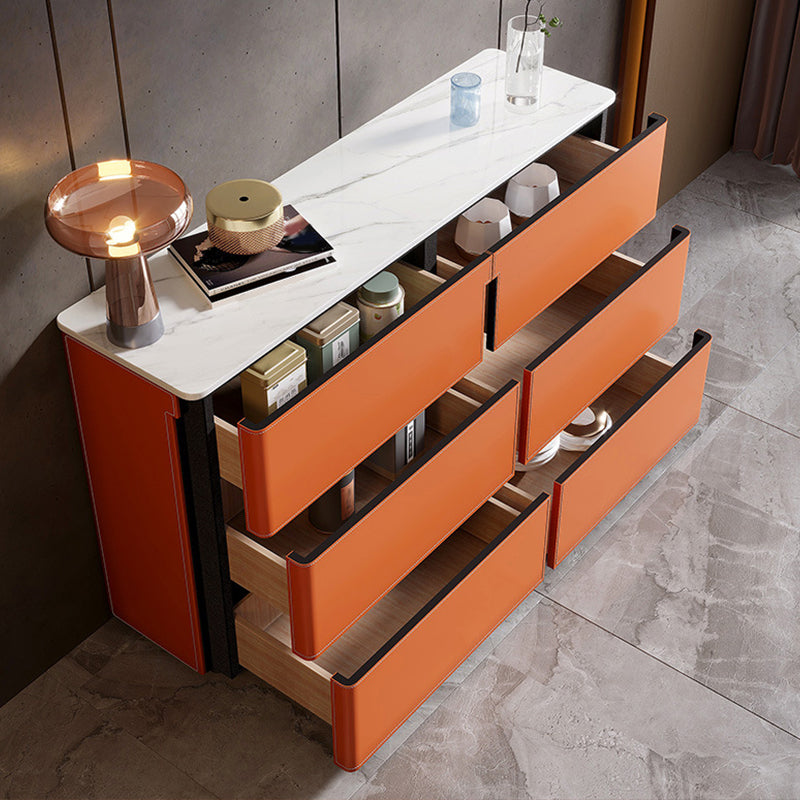 Sideboard in pietra a buffet da pranzo in stile contemporaneo con cassetti