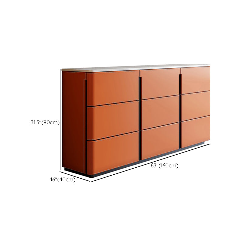 Sideboard in pietra a buffet da pranzo in stile contemporaneo con cassetti