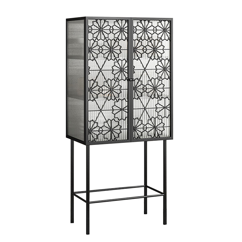 Portes de verre buffet en métal glamour 2 portes buffet du buffet du buffet