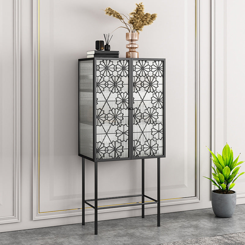 Portes de verre buffet en métal glamour 2 portes buffet du buffet du buffet