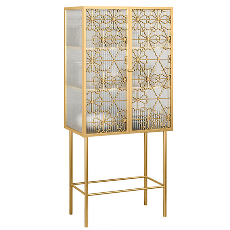 Portes de verre buffet en métal glamour 2 portes buffet du buffet du buffet