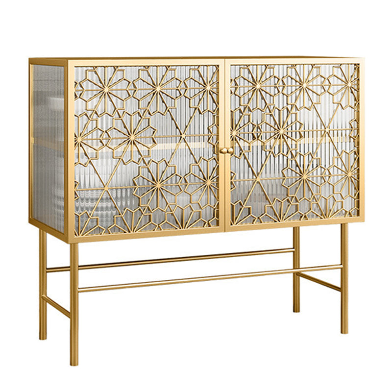 Portes de verre buffet en métal glamour 2 portes buffet du buffet du buffet