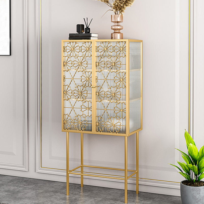 Portes de verre buffet en métal glamour 2 portes buffet du buffet du buffet