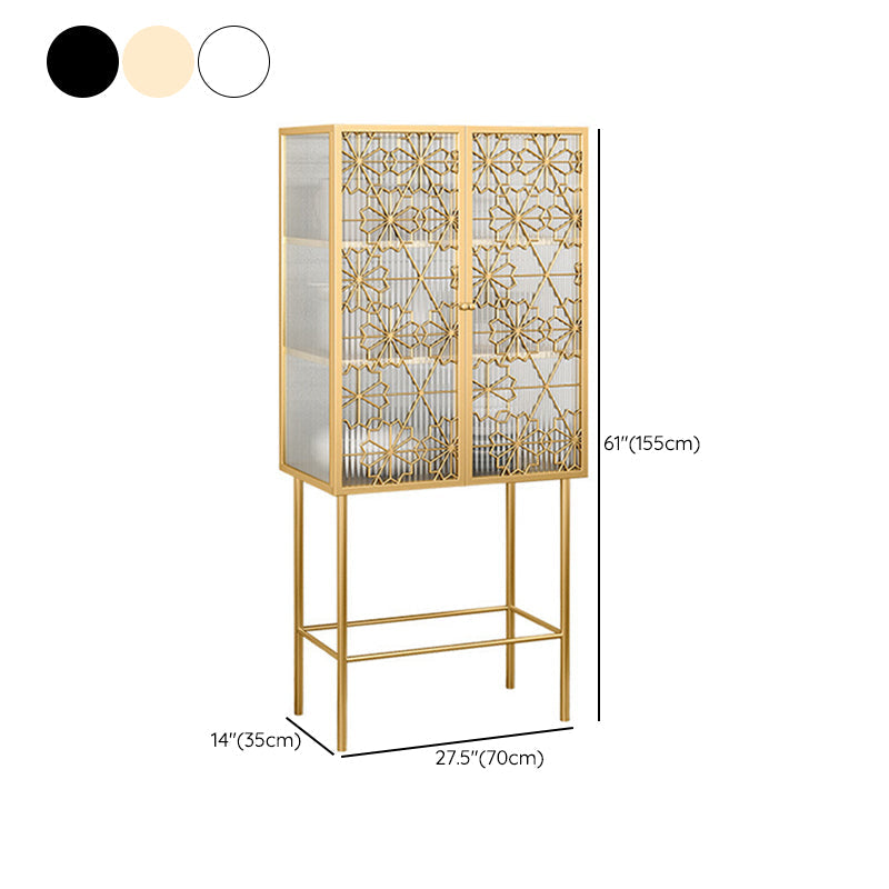 Portes de verre buffet en métal glamour 2 portes buffet du buffet du buffet