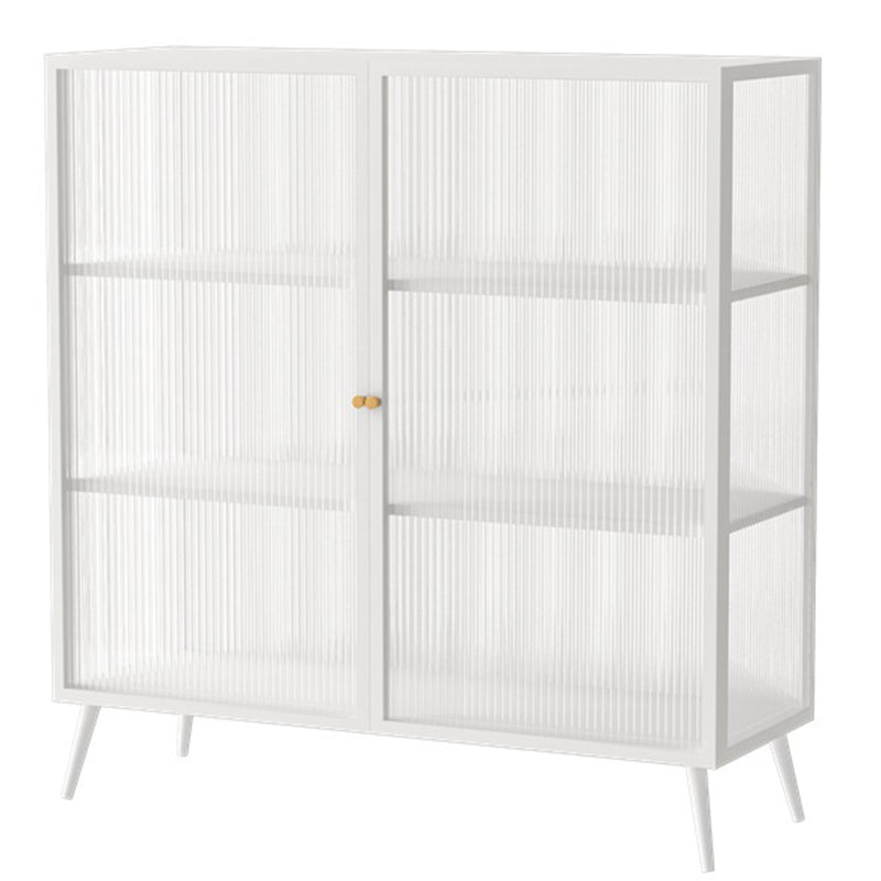 Glam Metal Sideboard a buffet Porte in vetro armadi a buffet