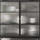 Glam Metal Sideboard a buffet Porte in vetro armadi a buffet