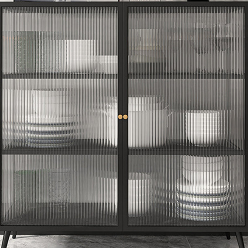 Glam Metal Sideboard a buffet Porte in vetro armadi a buffet