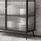 Glam Metal Sideboard a buffet Porte in vetro armadi a buffet
