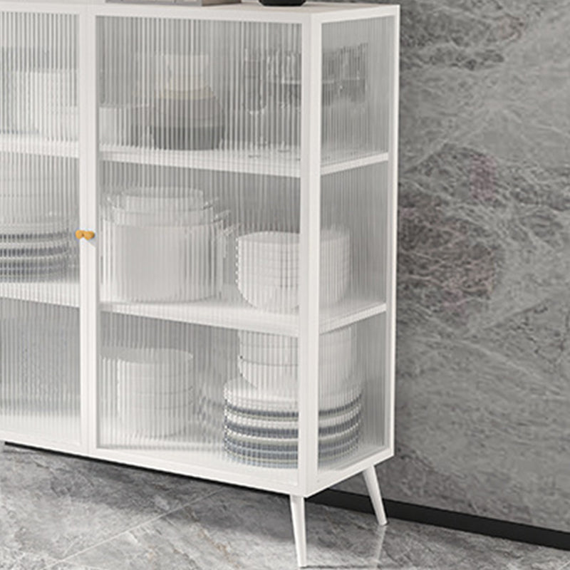 Glam Metal Sideboard a buffet Porte in vetro armadi a buffet