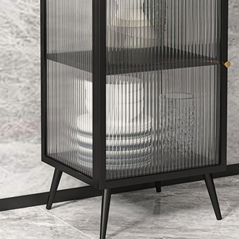 Glam Metal Sideboard a buffet Porte in vetro armadi a buffet