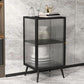 Glam Metal Sideboard a buffet Porte in vetro armadi a buffet
