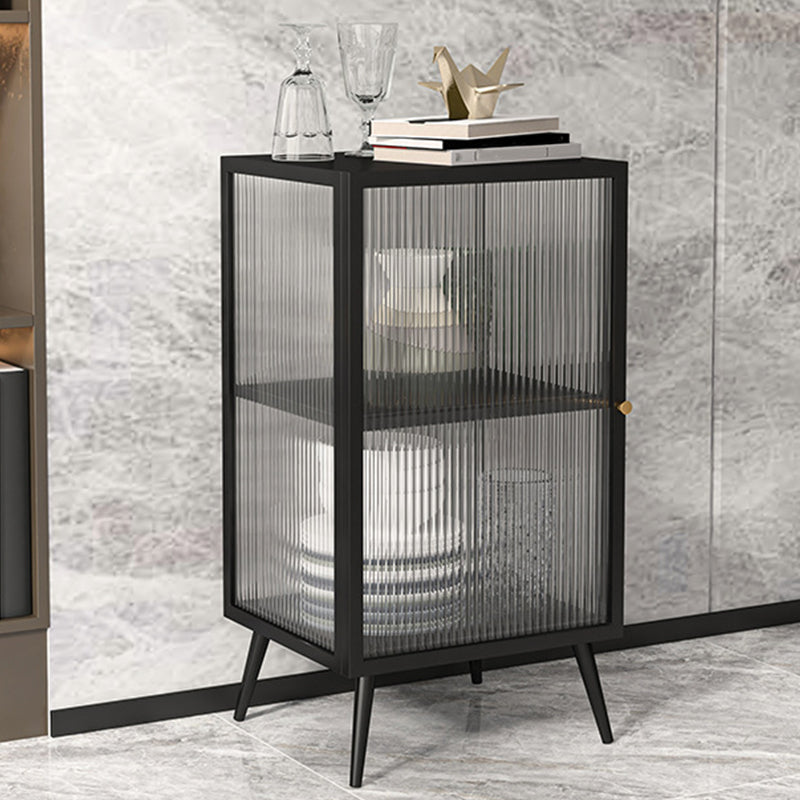 Glam Metal Sideboard a buffet Porte in vetro armadi a buffet