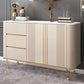 Glam Sideboard Buffet 3 Drawers and 2 Doors Adjustable Shelving Buffet Sideboard Clearhalo 'buffet_sideboard' 'Buffets & Sideboards' 'furn' 'furn_buffet_sideboard' 'Furniture' 'Kitchen & Dining Furniture' 6347969