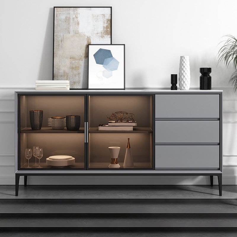 Glam Sideboard buffet 3 cassetti e 2 mobili porte a buffet sideboard