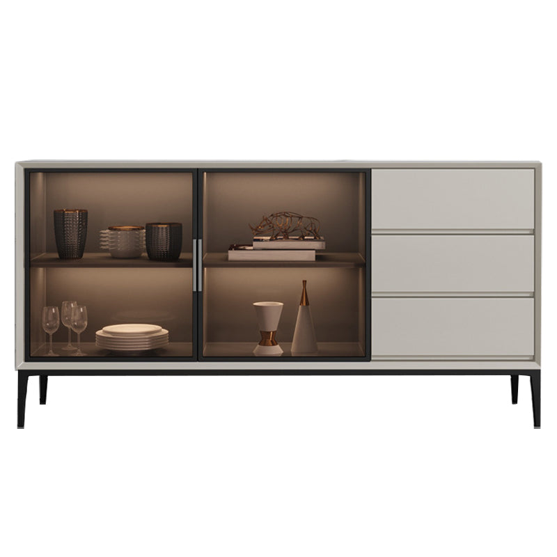 Glam Sideboard buffet 3 cassetti e 2 mobili porte a buffet sideboard