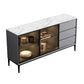 Glam Sideboard buffet 3 cassetti e 2 mobili porte a buffet sideboard