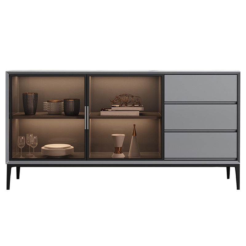 Glam Sideboard buffet 3 cassetti e 2 mobili porte a buffet sideboard