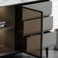 Glam Sideboard buffet 3 cassetti e 2 mobili porte a buffet sideboard
