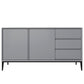 Glam Sideboard buffet 3 cassetti e 2 mobili porte a buffet sideboard