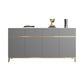 Tavolo da sideboard in pietra a buffet da pranzo in stile glam con cassetti e armadi