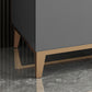 Tavolo da sideboard in pietra a buffet da pranzo in stile glam con cassetti e armadi