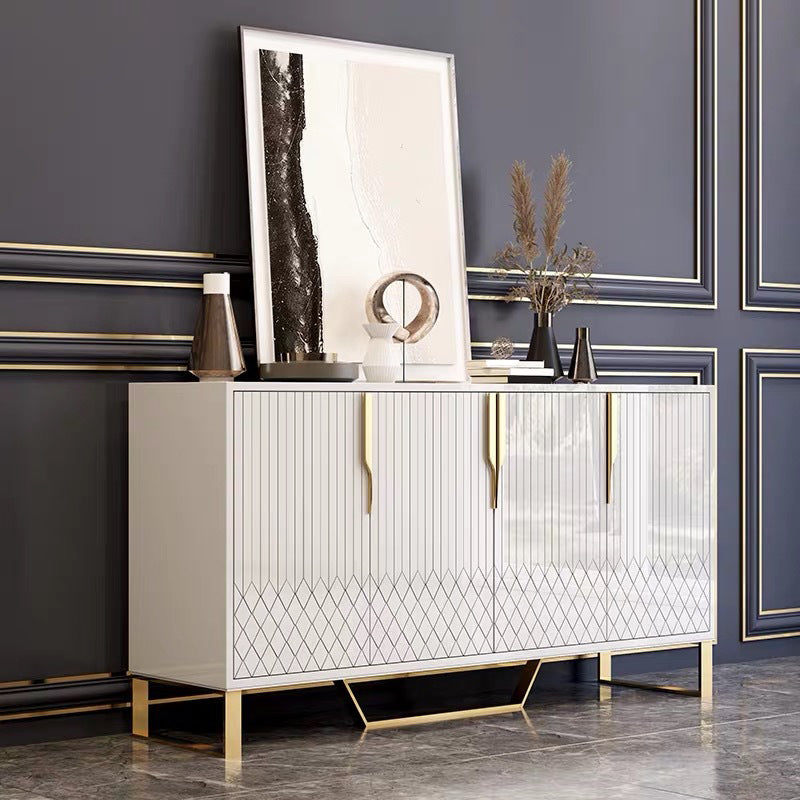 Glam buffet sideboard mobili a specchio a 4 porte a buffet da pranzo