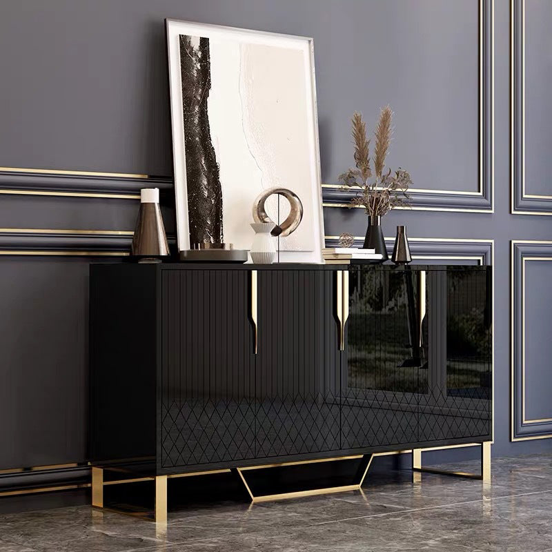 Glam buffet sideboard mobili a specchio a 4 porte a buffet da pranzo