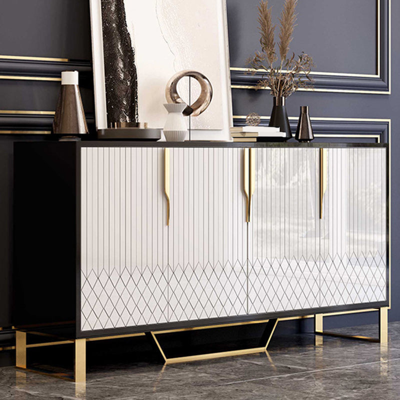 Glam buffet sideboard mobili a specchio a 4 porte a buffet da pranzo