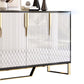 Glam buffet sideboard mobili a specchio a 4 porte a buffet da pranzo