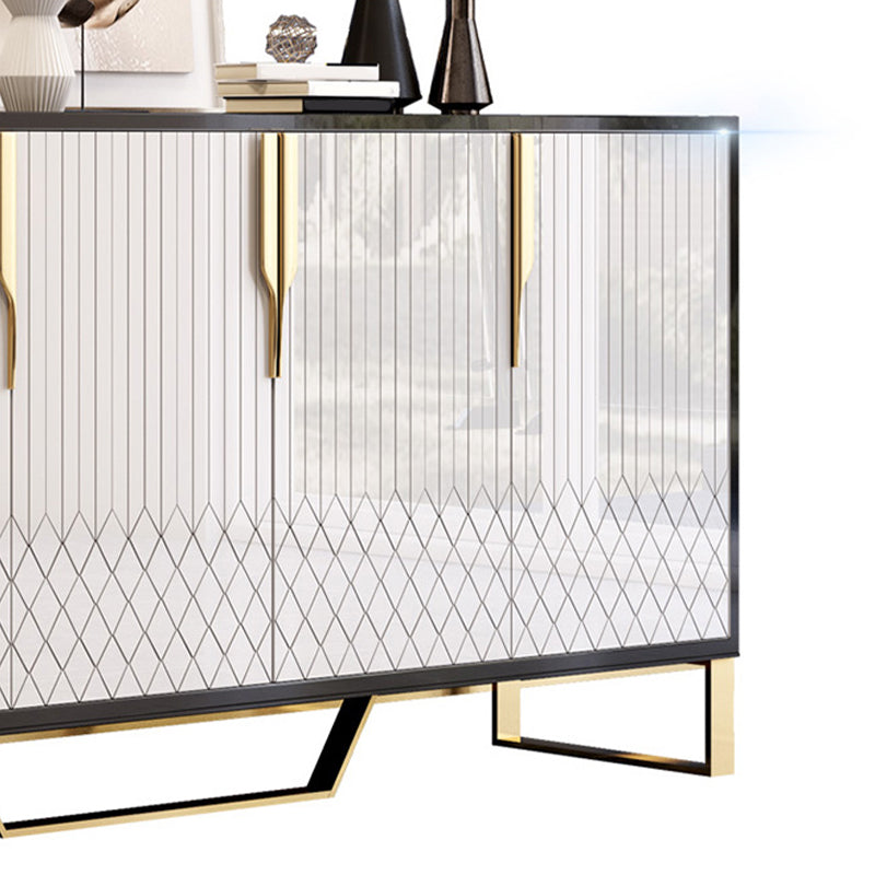 Glam buffet sideboard mobili a specchio a 4 porte a buffet da pranzo