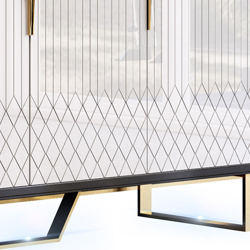 Glam buffet sideboard mobili a specchio a 4 porte a buffet da pranzo