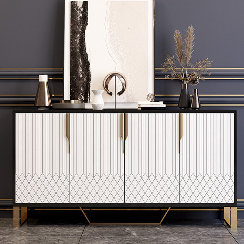 Glam buffet sideboard mobili a specchio a 4 porte a buffet da pranzo