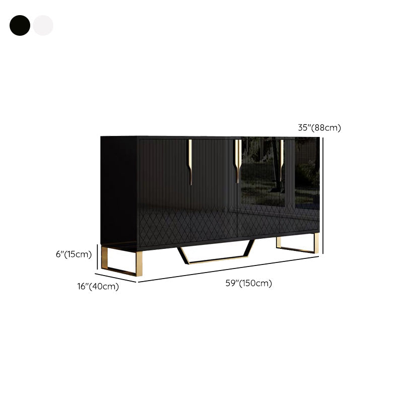 Glam buffet sideboard mobili a specchio a 4 porte a buffet da pranzo