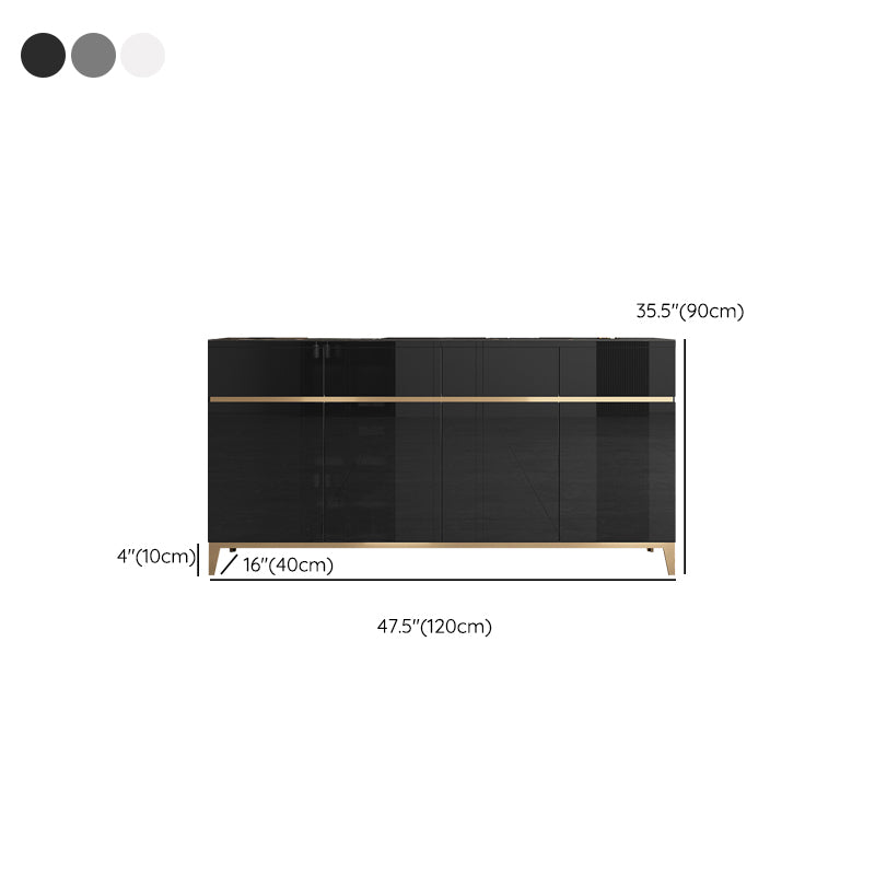 Tavolo da sala da pranzo a buffet in stile moderno con armadi e cassetti