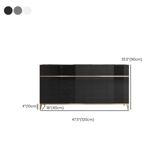 Tavolo da sala da pranzo a buffet in stile moderno con armadi e cassetti