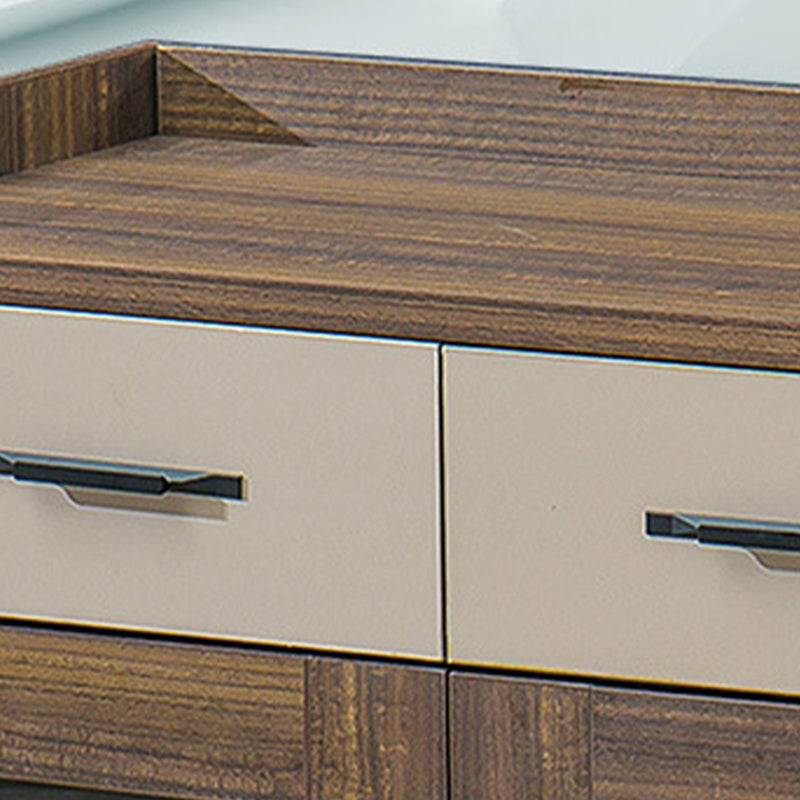 Tavolo da sella a buffet da pranzo contemporaneo in noce