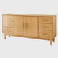 Contemporary Dining Buffet Solid Wood Sideboard Table with Cabinets and Drawers Wood Clearhalo 'buffet_sideboard' 'Buffets & Sideboards' 'furn' 'furn_buffet_sideboard' 'Furniture' 'Kitchen & Dining Furniture' 6348142