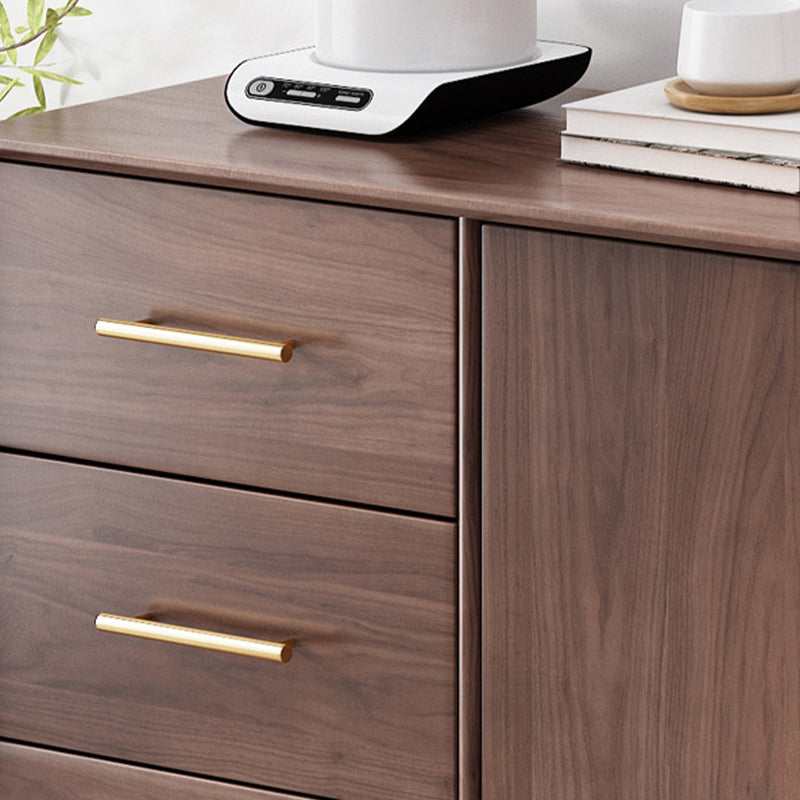 Contemporary Dining Buffet Solid Wood Sideboard Table with Cabinets and Drawers Clearhalo 'buffet_sideboard' 'Buffets & Sideboards' 'furn' 'furn_buffet_sideboard' 'Furniture' 'Kitchen & Dining Furniture' 6348147